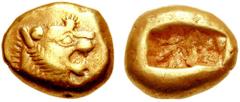 KINGS of LYDIA. Uncertain King. Circa early 6th century BC. EL Third Stater - Trite (4.68 gm). Estimate $500 KINGS of LYDIA. Uncertain King. Circa early 6th century BC. EL Third Stater - Trite (4.68 g