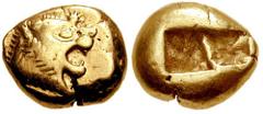 KINGS of LYDIA. Uncertain King. Circa early 6th century BC. EL Third Stater - Trite (4.70 gm). Estimate $500 KINGS of LYDIA. Uncertain King. Circa early 6th century BC. EL Third Stater - Trite (4.70 g