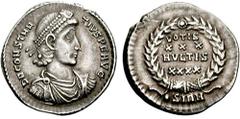 CONSTANTIUS II. 337-361 AD. AR Heavy Siliqua (3.43 gm). Sirmium mint. Struck 351-355 AD. Estimate $200 CONSTANTIUS II. 337-361 AD. AR Heavy Siliqua (3.43 gm). Sirmium mint. Struck 351-355 AD. Pearl-di