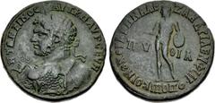 THRACE, Philippopolis. Caracalla. AD 198-217. Æ Medallion (40mm, 37.96 g, 6h). Struck AD 214. AVT K M AVP CEVH ANTΩNEINOC, laureate heroic-style bust left, seen from behind, wearing aegis / KOINON ΘPA
