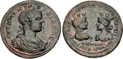 LYDIA, Thyateira. Gordian III. AD 238-244. Æ Medallion (51mm, 52.67 g). Homonoia with Smyrna . T. Fab. Alphinos Apollinarios, magistrate. AVT K • M • ANT Γ–OPΔIANOC, laureate, draped, and cuirassed bu