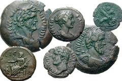 Collection of Provincial billon and bronze coins of Alexandria of Antoninus Pius to Lucius Verus. AD 138-169. Various denominations. Includes the following: 14 billon tetradrachms (with 8 of Antoninus