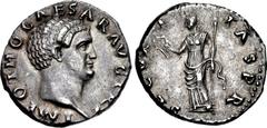 Otho. AD 69. AR Denarius (18mm, 3.51 g, 6h). Rome mint. Struck 15 January–8 March. IMP OTHO CAESAR AVG TR P, bare head right / SECVRI TAS P R, Securitas, draped, standing left, holding wreath in right