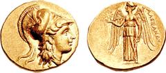 KINGS of MACEDON. Alexander III. 336-323 BC. AV Stater (8.58 gm, 1h). Memphis mint. Lifetime issue, struck under Alexander or Cleomenes, circa 332-323 BC. Estimate $2000 KINGS of MACEDON. Alexander II