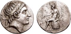 SELEUKID KINGS of SYRIA. Antiochos Hierax. 246-227 BC. AR Tetradrachm (16.91 gm, 12h). Ilion mint. Estimate $1500 SELEUKID KINGS of SYRIA. Antiochos Hierax. 246-227 BC. AR Tetradrachm (16.91 gm, 12h).