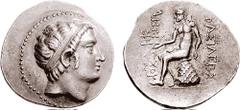 SELEUKID KINGS of SYRIA. Antiochos III, "the Great." 223-187 BC. AR Tetradrachm (16.83 gm, 1h). Uncertain mint, perhaps Apamea. Struck 223/2 BC. Estimate $1500 SELEUKID KINGS of SYRIA. Antiochos III, 
