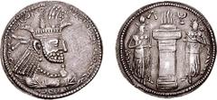MEDIEVAL. SASANIAN KINGS. Narse. 293-303 AD. AR Drachm (4.05 gm, 4h). Estimate $300 MEDIEVAL. SASANIAN KINGS. Narse. 293-303 AD. AR Drachm (4.05 gm, 4h). "The Mazda worshipper, the divine Narse [herea