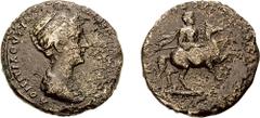 BITHYNIA, Nicaea. Domitia Lucilla, mother of Marcus Aurelius. Æ 29mm (16.50 gm, 7h). Estimate $2000  BITHYNIA, Nicaea. Domitia Lucilla, mother of Marcus Aurelius. Æ 29mm (16.50 gm, 7h). DOMITI LOUKILL