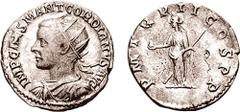 GORDIAN III. 238-244 AD. AR Antoninianus (3.67 gm, 5h). Antioch mint. Struck 239 AD. Estimate $750 GORDIAN III. 238-244 AD. AR Antoninianus (3.67 gm, 5h). Antioch mint. Struck 239 AD. IMP CAES M ANT G
