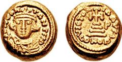 CONSTANS II. 641-668 AD. AV Solidus (4.41 gm, 6h). Carthage mint. Dated IY 4 (645/6 AD). Estimate $300 CONSTANS II. 641-668 AD. AV Solidus (4.41 gm, 6h). Carthage mint. Dated IY 4 (645/6 AD). DN CONS 