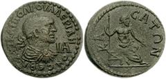 CILICIA, Casae. Valerian I. 253-260 AD. Æ 11 Assaria - 30mm (15.09 gm). Laureate, draped and cuirassed bust right, seen from behind; IA before / Zeus seated right, holding sceptre. SNG Levante 308 (th