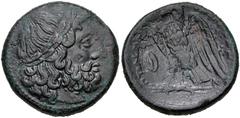 PTOLEMAIC KINGS of EGYPT. Ptolemy II Philadelphos. 285-246 BC. Æ Obol (26.5mm, 15.97 g, 6h). Imitative issue under Hieron II of Syracuse. Uncertain mint in Sicily. Struck after 265/4 BC. Laureate head