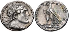 PTOLEMAIC KINGS of EGYPT. Ptolemy V Epiphanes. 204-180 BC. AR Tetradrachm (27mm, 14.30 g, 1h). Uncertain mint in Cyprus(?). Dated year 79 (184/3 BC). Diademed head of Ptolemy I right, wearing aegis / 