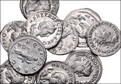 ROMAN. Imperial. Lot of ten (10) AR antoniniani. Includes: Gordian III (3 coins) // Otacilia Severa // Trajan Decius (2 coins) // Herennia Etruscilla (3 coins) // Volusian. VF–EF, lightly toned. LOT S