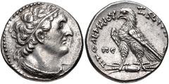 PTOLEMAIC KINGS of EGYPT. Ptolemy VI Philometor. First sole reign, 180-170 BC. AR Tetradrachm (26mm, 14.33 g, 1h). Uncertain mint in Cyprus(?). Dated year 85 (178/7 BC). Diademed head of Ptolemy I rig