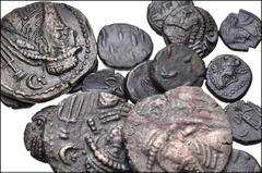 ORIENTAL GREEK. Elymais. Lot of eighteen (18) Æ denominations. Includes: Mostly Æ drachms (15) of various rulers, but also 3 Æ tetradrachms of uncertain early Arsakid kings included. Coins Fine-VF wit