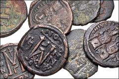 BYZANTINE. Lot of twenty-three (23) folles and half folles of Justin II & Sophia. Includes: Æ Follis (11 coins) // Æ Half Follis (12 coins). Fine to VF, mostly with patinas. LOT SOLD AS IS, NO RETURNS