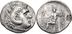 LYCIA, Phaselis. Circa 218/7-186/5 BC. AR Tetradrachm (32.5mm, 16.03 g, 1h). In the name and types of Alexander III of Macedon. Dated CY 26 (193/2 BC). Head of Herakles right, wearing lion skin / Zeus