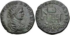 Roman Provincial THRACE, Philippopolis. Caracalla. AD 198-217. Æ Medallion (34mm, 24.64 g, 7h). Struck circa AD 214. Laureate, draped, and cuirassed bust right / KOINON ΘPA AΛEZAN EN ΦI/ΛIΠΠOΠ/OΛI, ta