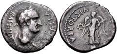 Roman Imperial Galba. AD 68-69. AR Denarius (18mm, 3.70 g, 6h). Uncertain mint in Gaul (Narbo?). Struck circa April-late autumn AD 68. [SER] GALBA IMPERATOR, laureate head right / VICTORIA [P R], Vict