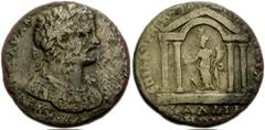 LYDIA, Daldis Flaviopolis. Caracalla. 198-217 AD. Æ 37mm (27.00 gm). L. Aurelius Metrodoros, magistrate. Laureate, draped and cuirassed bust right, viewed from the front / EΠI Λ AVP M-HTPO [ΔOΡO]AΡXA 