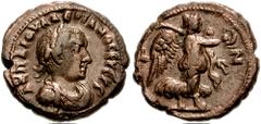 EGYPT, Alexandria. Valerian I. 253-260 AD. BI Tetradrachm (22mm, 9.16 gm). Dated RY 7 (259/60 AD). Laureate, draped and cuirassed bust right / Nike advancing right, holding wreath and palm; L Z (date)