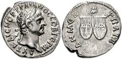 LYCIAN LEAGUE. Trajan. 98-117 AD. AR Drachm (18mm, 3.55 gm). Struck 98/9 AD. Laureate head right / Two lyres with owl above. BMC Lycia 10; SNG Copenhagen 45; SNG von Aulock 4268. VF, obverse laminatio