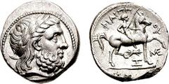 KINGS of MACEDON. Philip II. 359-336 BC. AR Tetradrachm (14.30 gm, 1h). Amphipolis mint. Struck under Kassander or Demetrios, circa 298-294 BC. Estimate $750 KINGS of MACEDON. Philip II. 359-336 BC. A