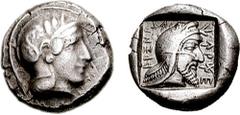 DYNASTS of LYCIA. Kherei. Circa 410-390 BC. AR Stater (8.66 gm, 6h). Xanthus mint. Estimate $1000 DYNASTS of LYCIA. Kherei. Circa 410-390 BC. AR Stater (8.66 gm, 6h). Xanthus mint. Helmeted head of At