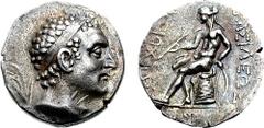 SELEUKID KINGS of SYRIA. Antiochos IV Epiphanes. 175-164 BC. AR Tetradrachm (17.00 gm, 1h). Seleukeia on the Tigris mint. Estimate $300 SELEUKID KINGS of SYRIA. Antiochos IV Epiphanes. 175-164 BC. AR 