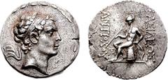 SELEUKID KINGS of SYRIA. Antiochos IV Epiphanes. 175-164 BC. AR Tetradrachm (16.96 gm, 12h). Seleukeia on the Tigris mint. Estimate $500 SELEUKID KINGS of SYRIA. Antiochos IV Epiphanes. 175-164 BC. AR
