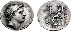 SELEUKID KINGS of SYRIA. Demetrios I Soter. 162-150 BC. AR Tetradrachm (16.70 gm, 1h). Antioch mint. Dated SE 159 (154/3 BC). Estimate $300 SELEUKID KINGS of SYRIA. Demetrios I Soter. 162-150 BC. AR T