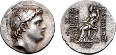 SELEUKID KINGS of SYRIA. Demetrios I Soter. 162-150 BC. AR Tetradrachm (16.67 gm, 1h). Antioch mint. Dated SE 159 (154/3 BC). Estimate $300 SELEUKID KINGS of SYRIA. Demetrios I Soter. 162-150 BC. AR T