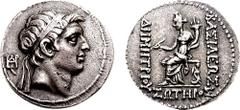 SELEUKID KINGS of SYRIA. Demetrios I Soter. 162-150 BC. AR Tetradrachm (16.63 gm, 1h). Seleukeia on the Tigris mint. Estimate $300 SELEUKID KINGS of SYRIA. Demetrios I Soter. 162-150 BC. AR Tetradrach