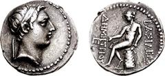 SELEUKID KINGS of SYRIA. Demetrios I Soter. 162-150 BC. AR Tetradrachm (16.68 gm, 10h). Susa mint. Estimate $300 SELEUKID KINGS of SYRIA. Demetrios I Soter. 162-150 BC. AR Tetradrachm (16.68 gm, 10h).