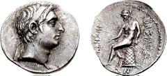 SELEUKID KINGS of SYRIA. Demetrios I Soter. 162-150 BC. AR Tetradrachm (16.88 gm, 9h). Susa mint. Estimate $300 SELEUKID KINGS of SYRIA. Demetrios I Soter. 162-150 BC. AR Tetradrachm (16.88 gm, 9h). S
