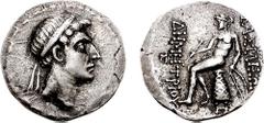 SELEUKID KINGS of SYRIA. Demetrios I Soter. 162-150 BC. AR Tetradrachm (16.68 gm, 11h). Susa mint. Estimate $300 SELEUKID KINGS of SYRIA. Demetrios I Soter. 162-150 BC. AR Tetradrachm (16.68 gm, 11h).
