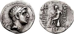 SELEUKID KINGS of SYRIA. Demetrios I Soter. 162-150 BC. AR Tetradrachm (16.62 gm, 1h). Antioch on the Persian Gulf mint. Estimate $300 SELEUKID KINGS of SYRIA. Demetrios I Soter. 162-150 BC. AR Tetrad
