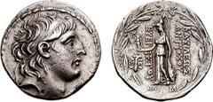 SELEUKID KINGS of SYRIA. Antiochos VII Euergetes. 138-129 BC. AR Tetradrachm (16.55 gm, 12h). Tyre mint. Dated SE 181 (132/1 BC). Estimate $200 SELEUKID KINGS of SYRIA. Antiochos VII Euergetes. 138-12