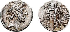 SELEUKID KINGS of SYRIA. Antiochos IX Philopator (Kyzikenos). 114-95 BC. AR Drachm (4.03 gm, 12h). Antioch mint, second reign, circa 110/09-108/7 BC. Estimate $200 SELEUKID KINGS of SYRIA. Antiochos I