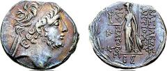 SELEUKID KINGS of SYRIA. Antiochos IX Philopator (Kyzikenos). 114-95 BC. AR Tetradrachm (16.39 gm, 11h). Damaskos mint. Dated SE 202 (111/0 BC). Estimate $300 SELEUKID KINGS of SYRIA. Antiochos IX Phi