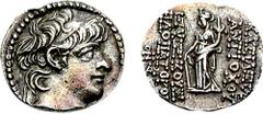 SELEUKID KINGS of SYRIA. Antiochos X Eusebes Philopator. 94-92 BC. AR Drachm (3.75 gm, 1h). Antioch mint, first reign, 94-early 93 BC. Estimate $200 SELEUKID KINGS of SYRIA. Antiochos X Eusebes Philop