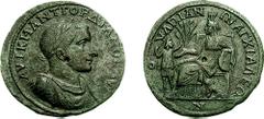 THRACE. Anchialus. Gordian III. 238-244 AD. Æ Medallion (36mm, 29.57 gm, 2h). Estimate $500 THRACE. Anchialus. Gordian III. 238-244 AD. Æ Medallion (36mm, 29.57 gm, 2h). Laureate, draped, and cuirasse