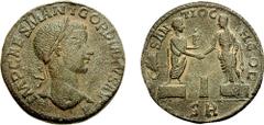 PISIDIA, Antioch. Gordian III.. 238-244 AD. Æ 32mm (25.29 gm, 7h). Estimate $200 PISIDIA, Antioch. Gordian III.. 238-244 AD. Æ 32mm (25.29 gm, 7h). Laureate head right / CAES AN-TIOC-H COL, S R in exe