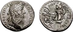 CILICIA, Tarsus. Hadrian. 117-138 AD. AR Tetradrachm (8.74 gm, 11h). Countermarked under Caracalla, 215-217 AD. Estimate $300  CILICIA, Tarsus. Hadrian. 117-138 AD. AR Tetradrachm (8.74 gm, 11h). Coun