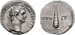 CAPPADOCIA, Caesarea. Domitian. 81-96. AR Didrachm (6.95 gm, 6h). Dated RY 13 (93/4 AD). Estimate $300 CAPPADOCIA, Caesarea. Domitian. 81-96. AR Didrachm (6.95 gm, 6h). Dated RY 13 (93/4 AD). Laureate