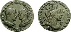 SYRIA, Seleucis and Pieria. Antioch. Philip I, with Philip II. 244-249 AD. Æ 28mm (16.25 gm, 6h). Struck 247-249 AD. Estimate $200 SYRIA, Seleucis and Pieria. Antioch. Philip I, with Philip II. 244-24