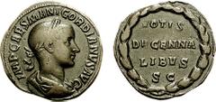 GORDIAN III. 238-244 AD. Æ Sestertius (19.60 gm, 6h). Struck 238-239 AD. Estimate $400  GORDIAN III. 238-244 AD. Æ Sestertius (19.60 gm, 6h). Struck 238-239 AD. Laureate, draped, and cuirassed bust ri