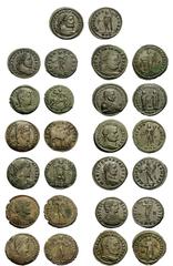 LARGE LOT. 3rd-4th centuries AD. Lot of thirteen Æ. Estimate $500 LARGE LOT. 3rd-4th centuries AD. Lot of thirteen Æ. Includes the following: Diocletian. Æ Follis. Heraclea. RIC VI 19a // Diocletian, 