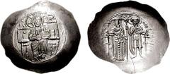 EMPIRE of NICAEA. Theodore I Comnenus-Lascaris. 1208-1222. EL Trachy (3.91 gm, 6h). Magnesia mint? Estimate $300 EMPIRE of NICAEA. Theodore I Comnenus-Lascaris. 1208-1222. EL Trachy (3.91 gm, 6h). Mag